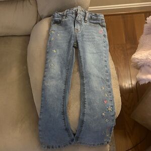 Wallflower Kids Light Blue Jeans with Floral Embroidery